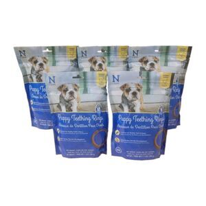 5 Pack - N‑Bone Puppy Teething Rings – Chicken Flavor – New Sealed Exp 11/09/27